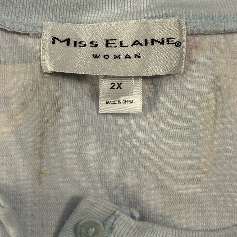 Miss Elaine waffle knit cottage core nightgown - Picture 6 of 6